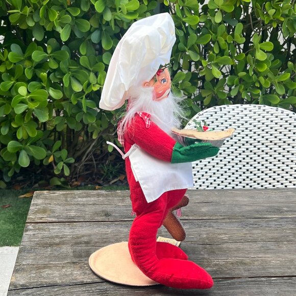 Vintage 1994 Annalee Santa Chef Hat Pie #5632 18" Tags Gingerbread Man - Picture 3 of 13